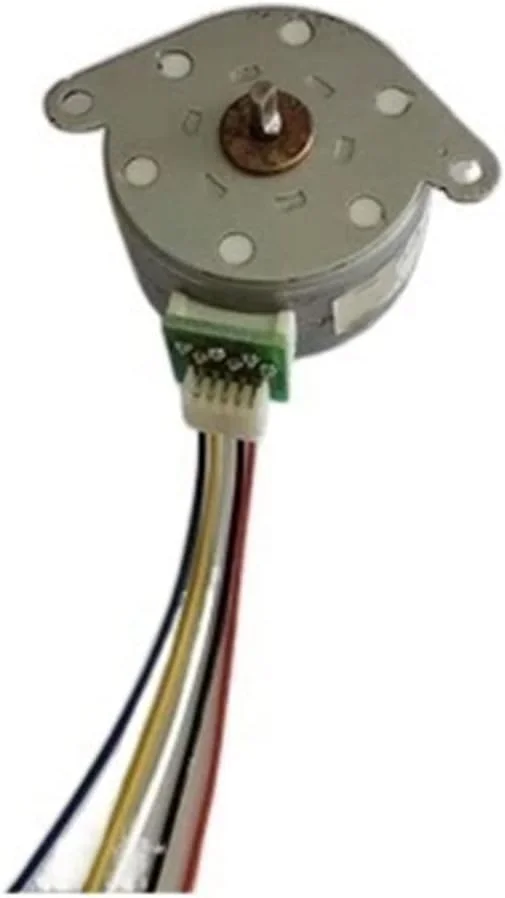 موتور پله ای دایره ای 35 میلی متری، موتور پله ای 4 فاز 5 سیمه 7.5 درجه شفت D، موتور سرگرمی 6 ولت DIY، علم DIY