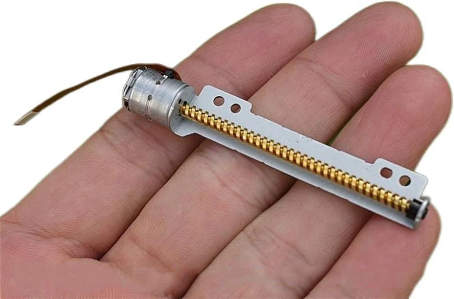 موتور پله‌ای خطی میله مسی تجهیزات اندازه‌گیری، موتور پله‌ای میکرو 10 میلی‌متری، موتور پله‌ای 2 فاز 4 سیمه مناسب برای پرینتر سه بعدی، پروژه‌های DIY، اسباب‌بازی DIY و پروژه‌های علمی