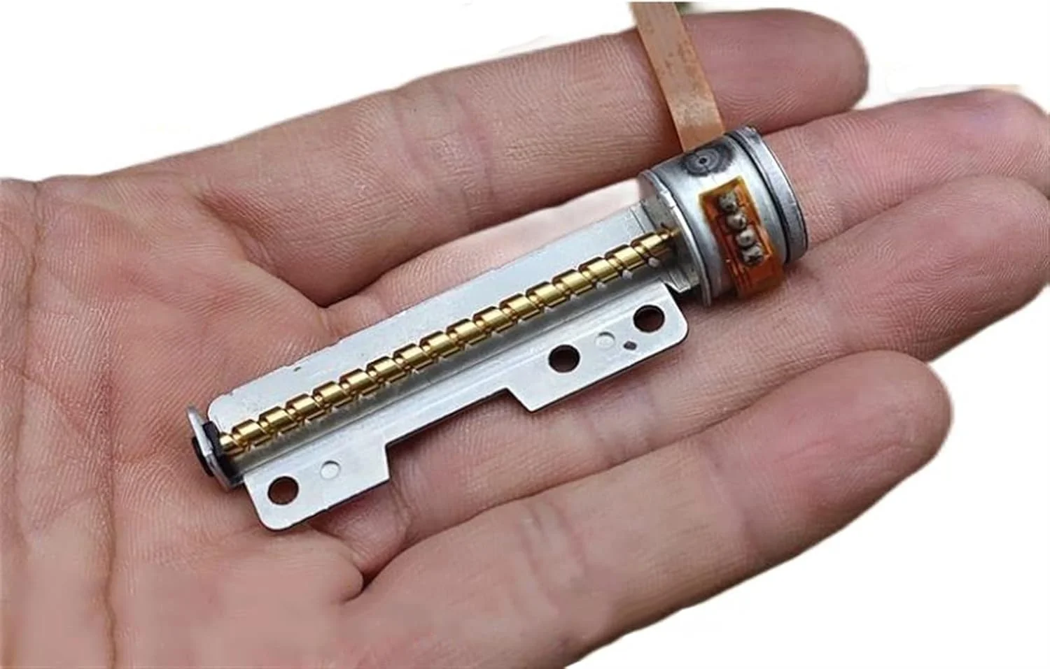 تجهیزات اندازه گیری موتور پله ای کوچک 15 میلی متری دو فاز چهار سیم با میله پیچ، موتور پله ای کوچک مناسب برای چاپگر، پروژه لغزنده کوچک DIY، علوم DIY (اندازه: نوع A (پیچ 50 میلی متری))