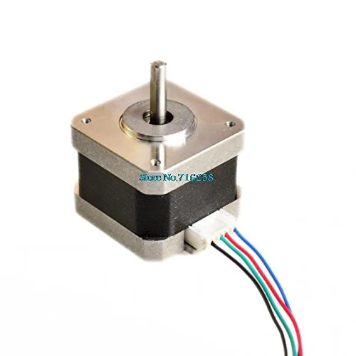 موتور پله‌ای Nema 17 دو قطبی 4 سیم 34 میلی‌متری 12 ولت 0.4 آمپر 26Ncm (36.8oz.in) موتور پرینتر سه بعدی 42SHD0001