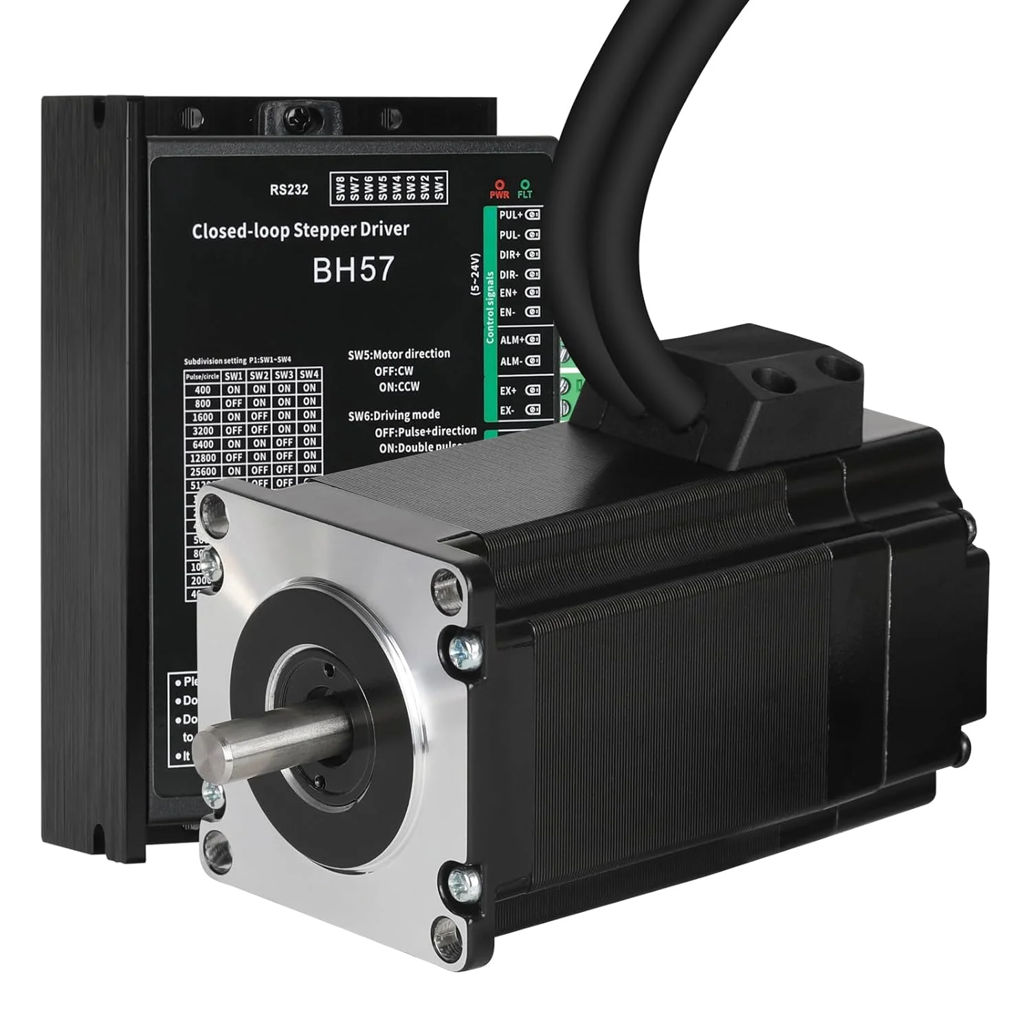 کیت موتور پله‌ای حلقه بسته Nema 23 با درایور 2300mNm، موتور با کنترل 75MM دوقطبی 1.8 درجه، موتور پله‌ای حلقه بسته با کنترلر برای پرینتر سه بعدی و CNC Router