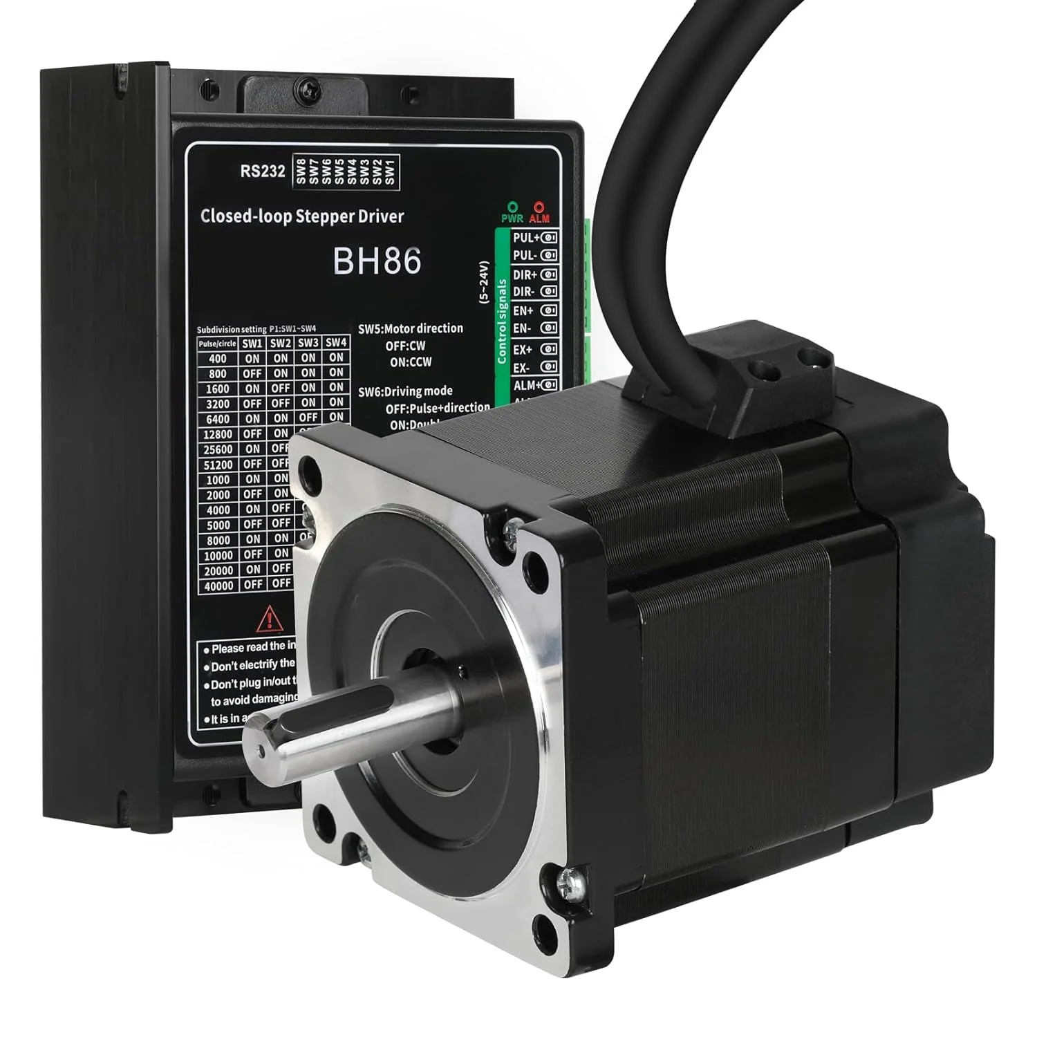 کیت موتور پله‌ای حلقه بسته Nema 34 با درایور 4.7Nm/665.58oz.in، موتورهای پله‌ای با کنترل 1.8 درجه 2 فاز با کنترلر برای پرینتر سه بعدی