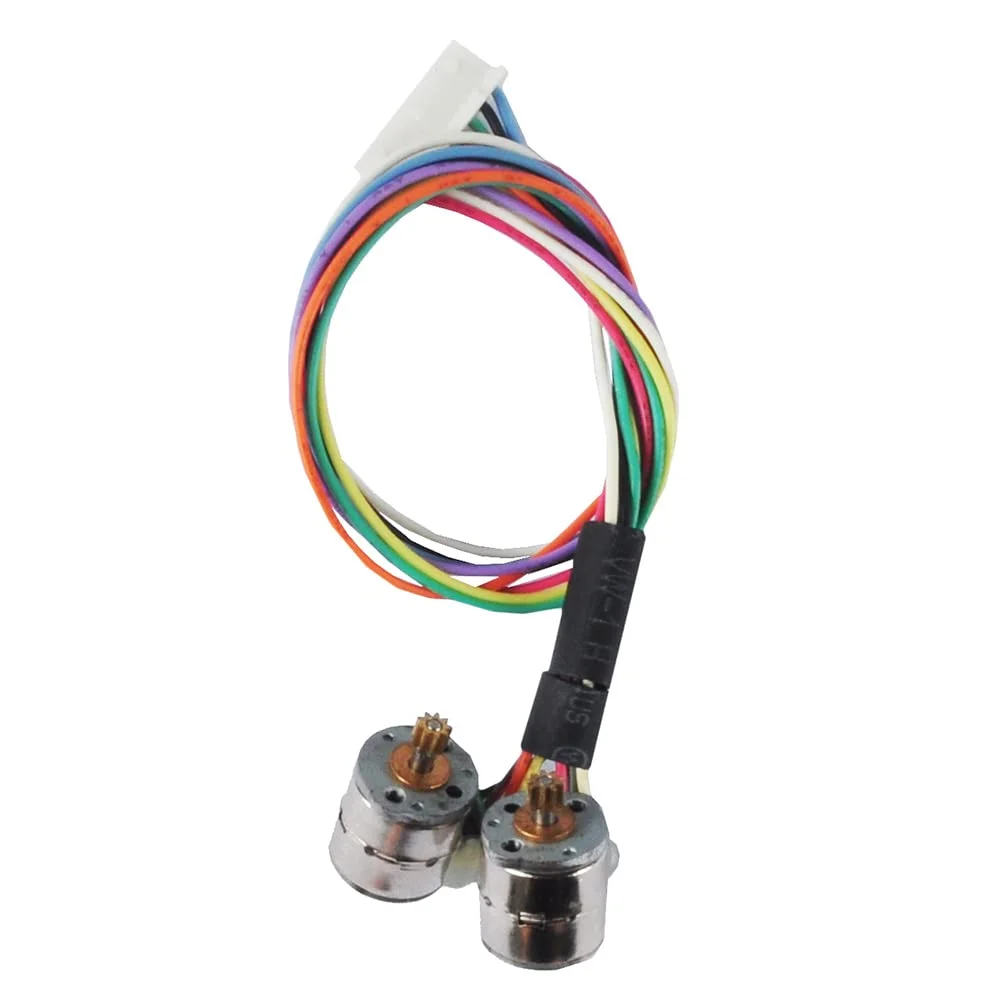۵۰ عدد موتور پله ای کوچک DC 1.5V-3V با ۴ سیم و ۲ فاز به همراه چرخ دنده مسی خروجی مینیاتوری D8mm x H9.2mm
