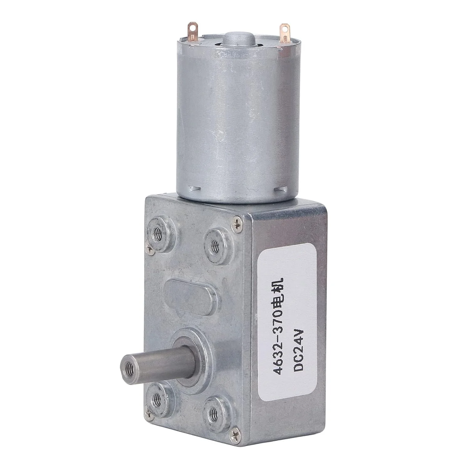 موتور گیربکس DC 24 ولت | سیم پیچ برنجی خود قفل شونده و پوسته آلیاژ آلومینیوم | موتور دنده کاهنده نیروی بالا برای پرینترها/ربات ها/اتوماسیون | کم صدا و مقاوم در برابر اکسیداسیون