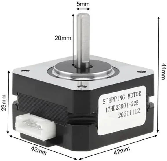 موتور پله ای 17 با سرعت 400 دور در دقیقه، موتور 42، 23 میلی متر، 10N.cm، موتور پرینتر سه بعدی
