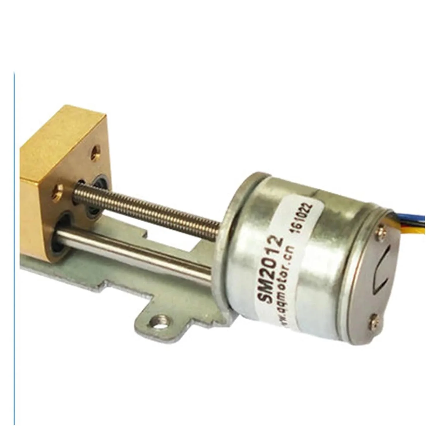 موتور پله‌ای خطی با طول حرکت ۵۵ میلی‌متر، قطر ۲۰ میلی‌متر، دو فاز، چهار سیم، با قدرت بالا، مهره مسی، مناسب برای پرینتر سه بعدی DIY XYZ