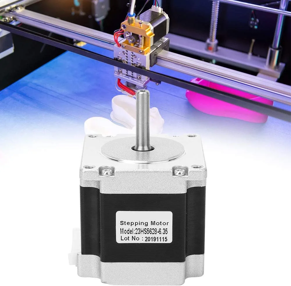 موتور پله ای، لوازم جانبی پرینتر سه بعدی به همراه کابل 4 پین 23HS5628 برای پرینترهای سه بعدی، تجهیزات نظارتی، ماشین آلات بسته بندی نساجی، نورپردازی صحنه (6.35mm)