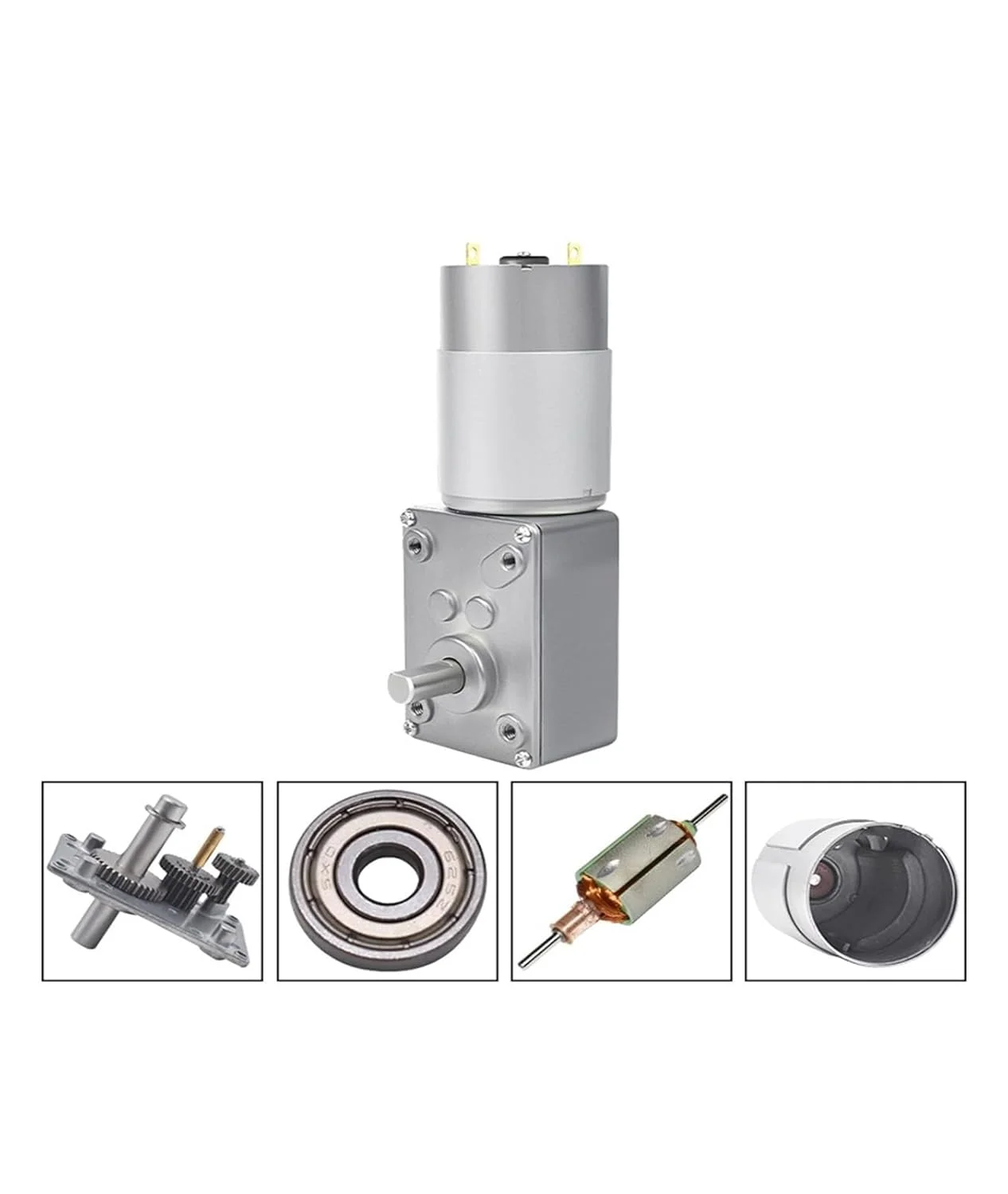 موتور گیربکس حلزونی توربینی کاهنده DC میکرو 5840-555 با گشتاور بالا و موتور کوچک، سرعت قابل تنظیم 12v24v (12 ولت، 180 دور در دقیقه)