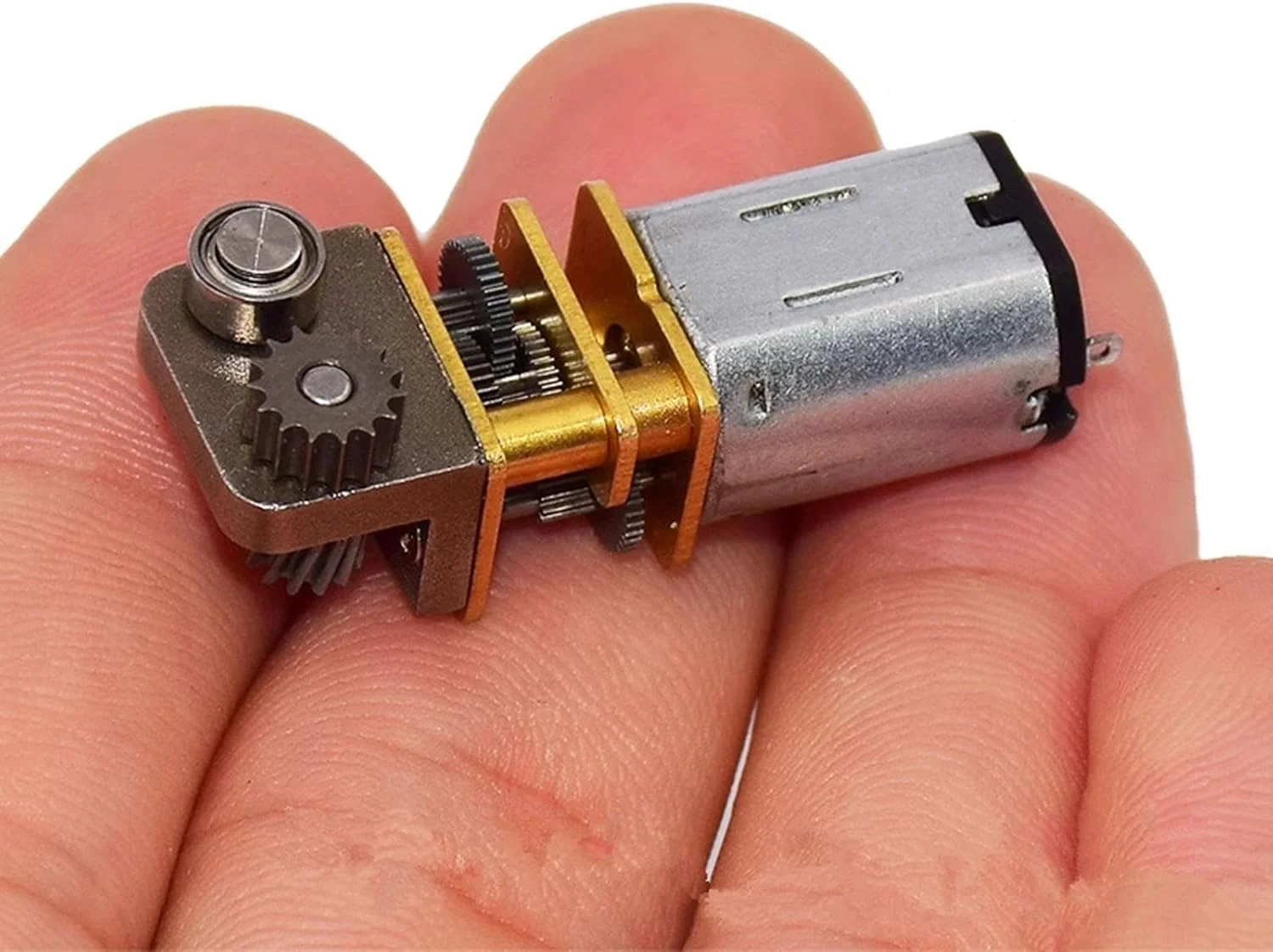 موتور دنده ای میکرو N20 تمام فلزی DC 5V-6V با زاویه راست و سرعت پایین برای لوازم جانبی قلم چاپ سه بعدی