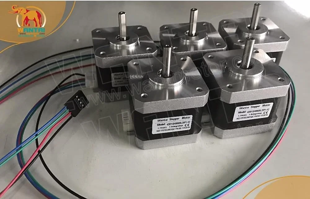 ارسال از اروپا (تحویل 5-7 روزه) 5 عدد موتور پرینتر سه بعدی 17، 3400g.cm، 1.7A، کانکتور سیم 1 متری، 42BYGHW609-X، موتور استپر Wantai - (استایل: A)