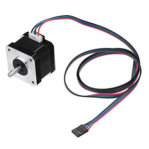 موتور پله ای 42BYGH34-1304B با زاویه 1.8 درجه، دو شفت، Nema17 برای پرینتر سه بعدی و ابزارهای CNC