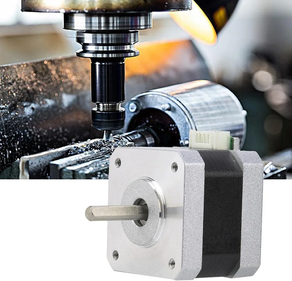 موتور پله ای دو فاز DC4.0V 1.2A با زاویه 1.8 درجه مدل 42BYG-34015-22B ارتفاع 34 میلی متر مناسب برای پرینتر سه بعدی CNC