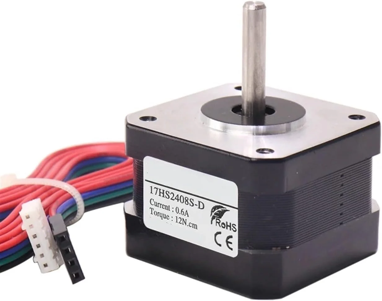 ۱ عدد موتور پله ای 42BYGH28 (17HS2408S) سایز ۱۷ با ۴ سیم H28mm برای پرینتر سه بعدی 42 موتور پله ای 12 ولت