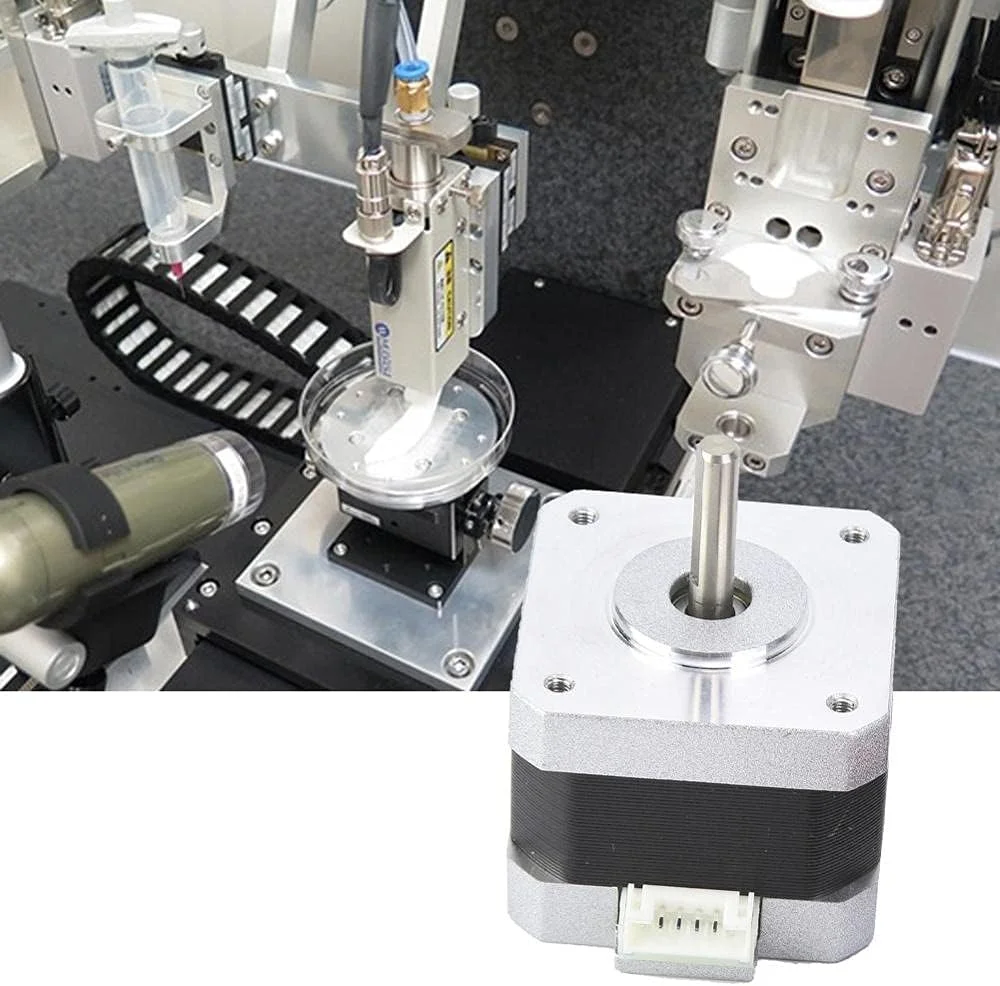 موتور پله ای دو فاز DC4.0V 1.2A با زاویه 1.8 درجه مدل 42BYG-34015-22B ارتفاع 34 میلی متر مناسب برای پرینتر سه بعدی CNC