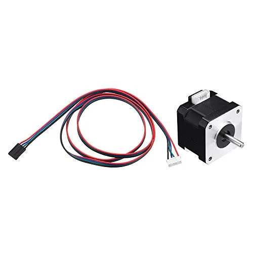 موتور پله ای 42BYGH34-1304B با زاویه 1.8 درجه، دو شفت، Nema17 برای پرینتر سه بعدی و ابزارهای CNC