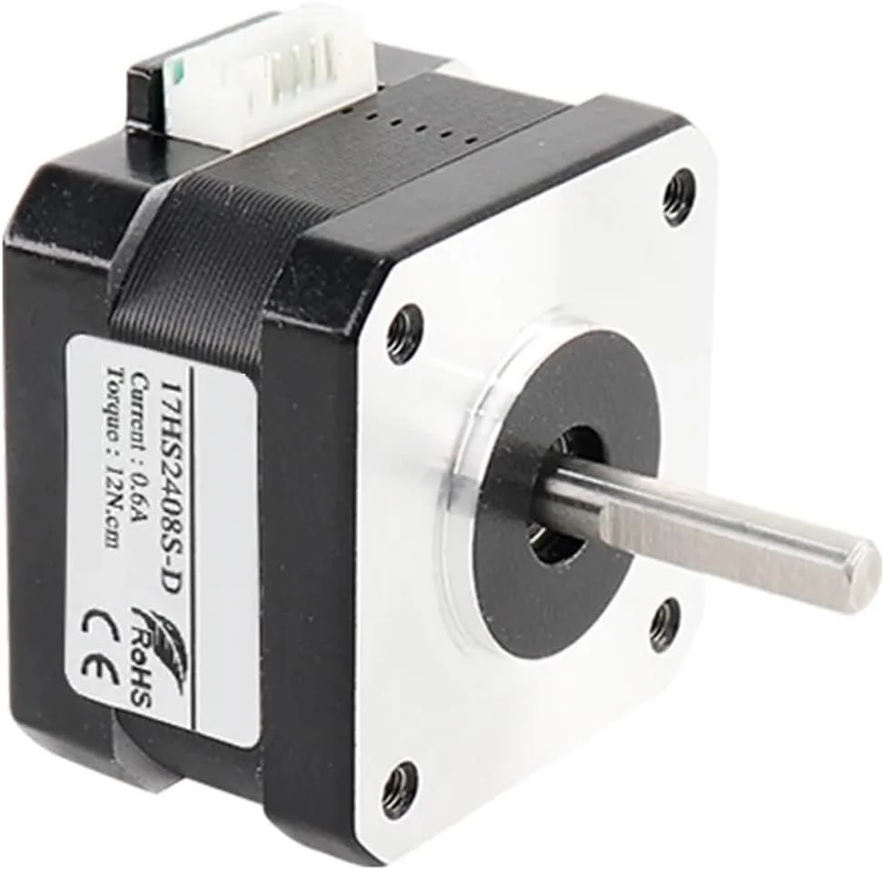 ۱ عدد موتور پله ای 42BYGH28 (17HS2408S) سایز ۱۷، ۴ سیمه، ارتفاع ۲۸ میلی متر، مناسب برای پرینتر سه بعدی، موتور پله ای ۴۲، ۱۲ ولت