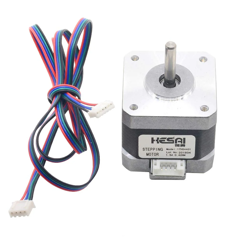 موتور پله ای Nema17 مدل 17HS4401، 4 سیم، 40 میلی متر، 1.7 آمپر، مناسب پرینتر سه بعدی و CNC XYZ - بسته 5 عددی