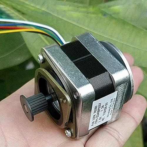 موتور پله ای 4 سیم 42، موتور 42BYGH 1.3A CE ROSH ISO CNC لیزر و پرینتر سه بعدی به همراه براکت + چرخ دنده