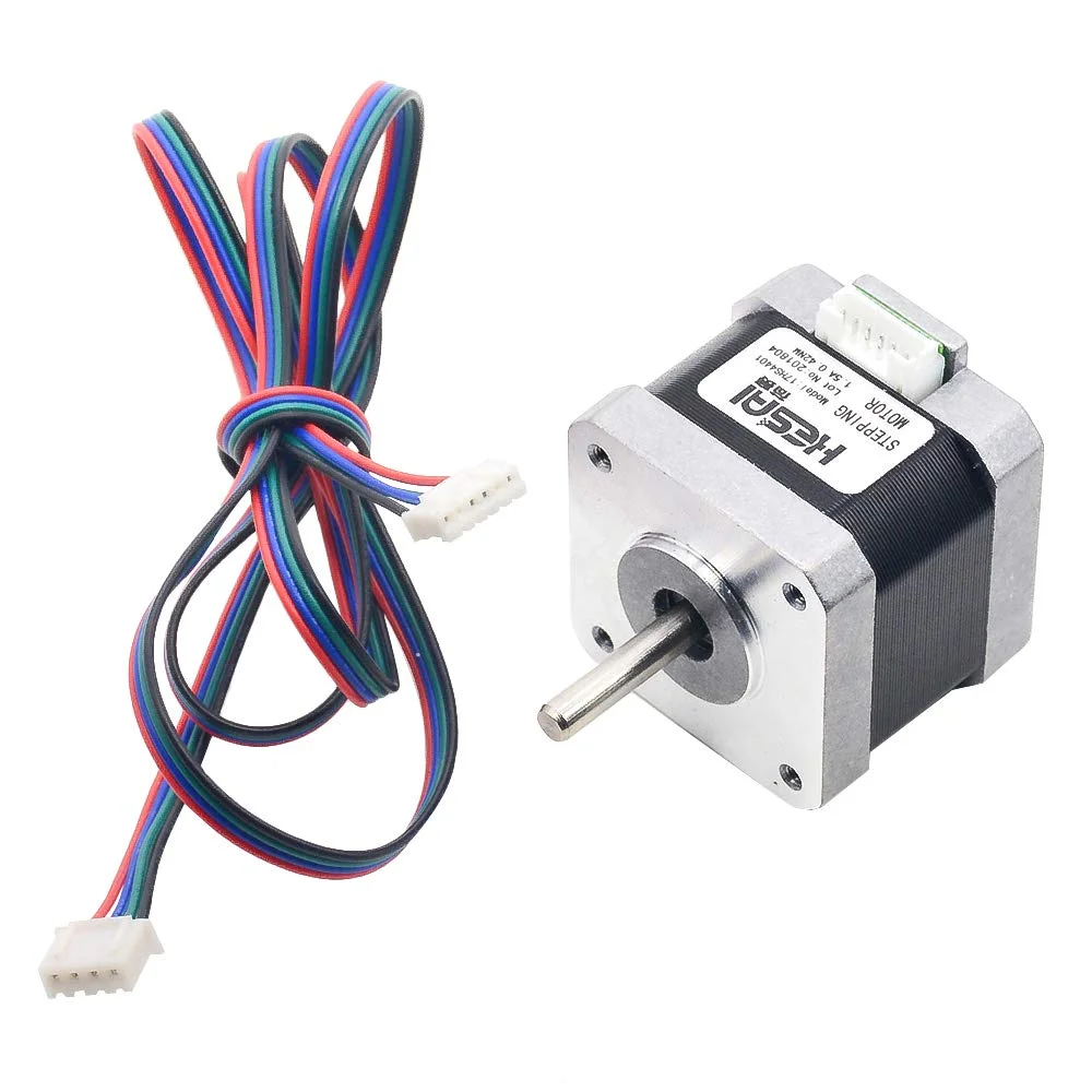 یک عدد موتور پله ای Nema17 با طول 40 میلی متر، 4 سیم، موتور 42، موتور Nema 17، 1.7 آمپر (17HS4401) برای پرینتر سه بعدی و CNC XYZ