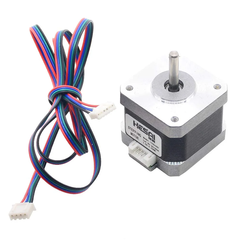 موتور پله ای Nema17 مدل 17HS4401، 4 سیم، 40 میلی متر، 1.7 آمپر، مناسب پرینتر سه بعدی و CNC XYZ - بسته 5 عددی