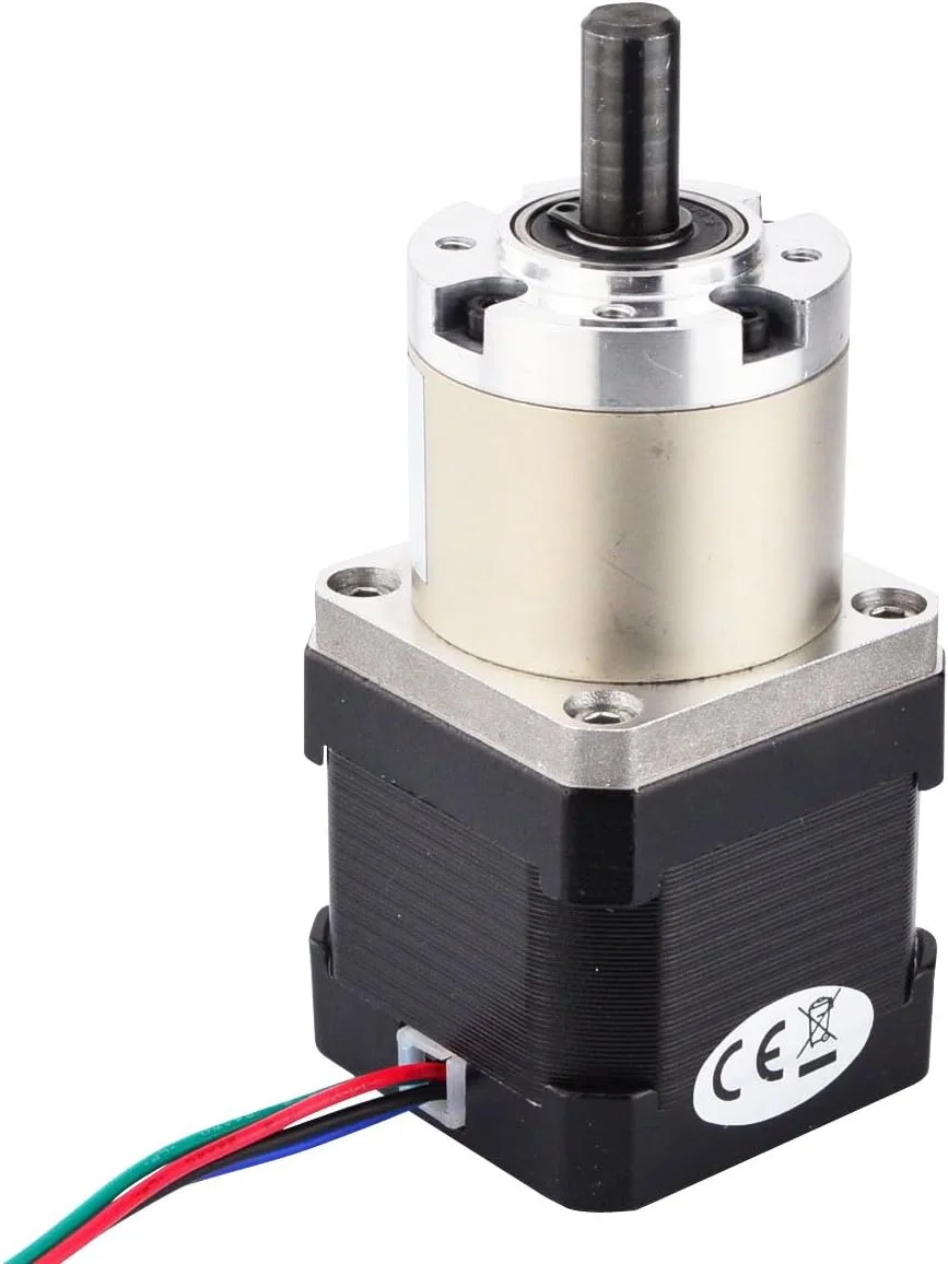 موتور پله ای Nema 17 با گیربکس سیاره ای 27:1 استپرآنلاین 1.68A برای ربات CNC DIY و پرینتر سه بعدی