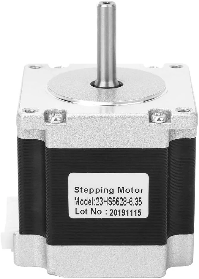 موتور پله ای NEMA 23 مدل 23HS5628 با قطر شفت 6.35 یا 8 میلی متر، سیم مسی خالص، لوازم جانبی برای پرینترهای سه بعدی، مناسب برای تجهیزات نظارتی (قطر شفت 6.35 میلی متر)