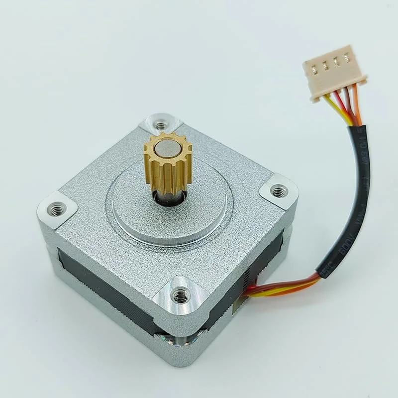 موتور پله‌ای هیبریدی نازک NEMA 16 39MM با زاویه 1.8 درجه، 2 فاز، 4 سیم، شفت 5 میلی‌متری و پولی برای پرینتر سه بعدی، دستگاه CNC و دستگاه حکاکی