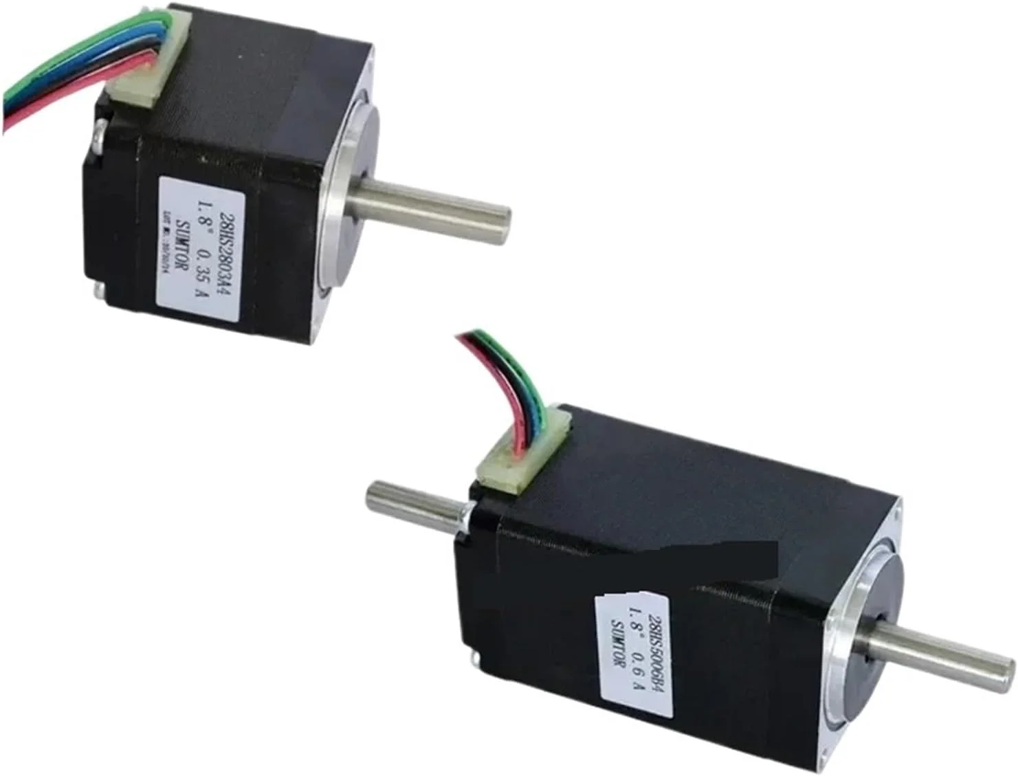 موتور پله ای مینی 28 میلی متری NEMA11 دو فاز 4 سیمه 1.8 درجه 28BY تک محوره/دو محوره برای دستگاه ربات چاپگر سه بعدی