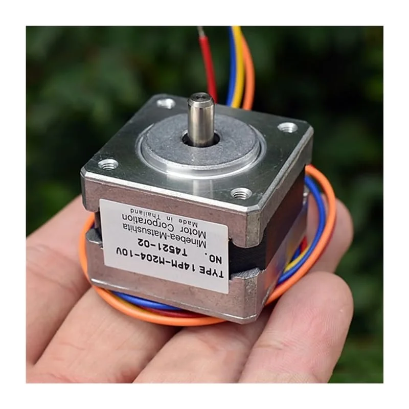 موتور پله‌ای هیبریدی نازک NEMA 14 35MM دو فاز 4 سیمه با شفت 5 میلی‌متری برای پرینتر سه بعدی، ربات CNC و موتور دستگاه حکاکی