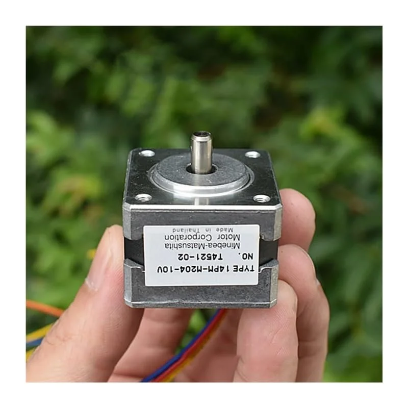 موتور پله‌ای هیبریدی نازک NEMA 14 35MM دو فاز 4 سیمه با شفت 5 میلی‌متری برای پرینتر سه بعدی، ربات CNC و موتور دستگاه حکاکی