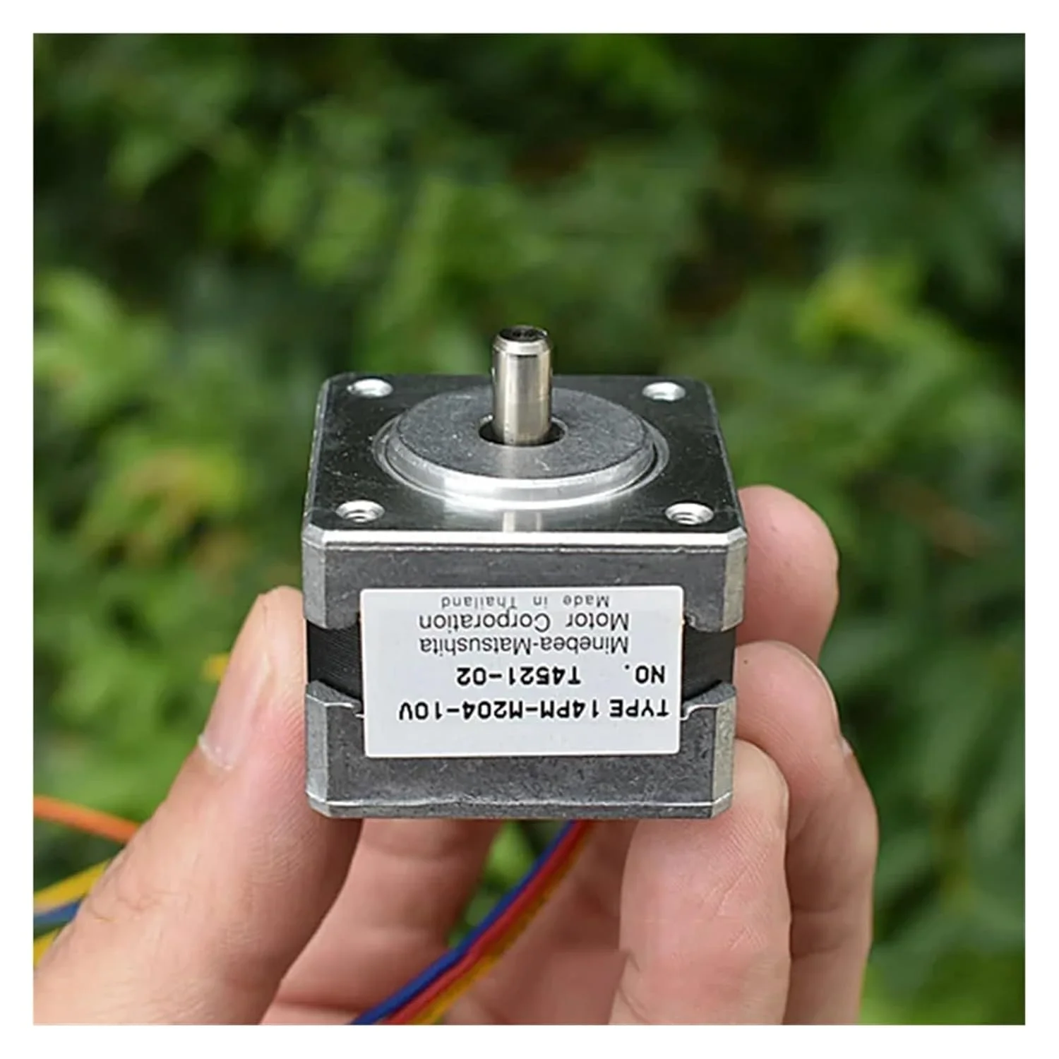 موتور پله‌ای هیبریدی نازک NEMA 14 35MM دو فاز 4 سیم، شفت 5 میلی‌متری برای پرینتر سه بعدی، دستگاه CNC، ربات، موتور استارتر دستگاه حکاکی