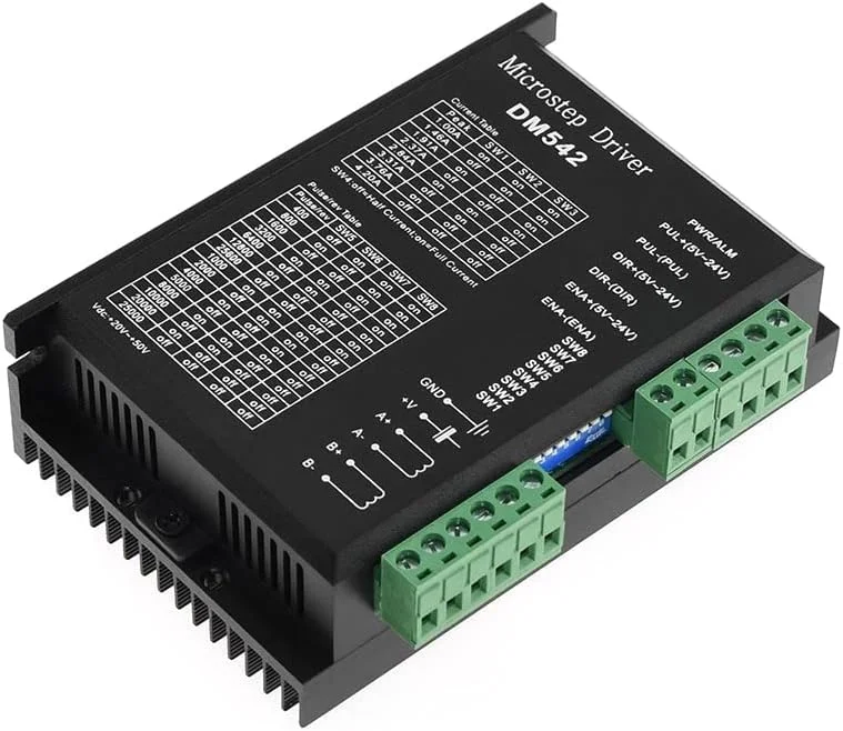 درایور موتور پله ای دیجیتال دو فاز DM542 برای موتور پله ای سری 17 23 34 دستگاه CNC پرینتر سه بعدی، جایگزین TB6600