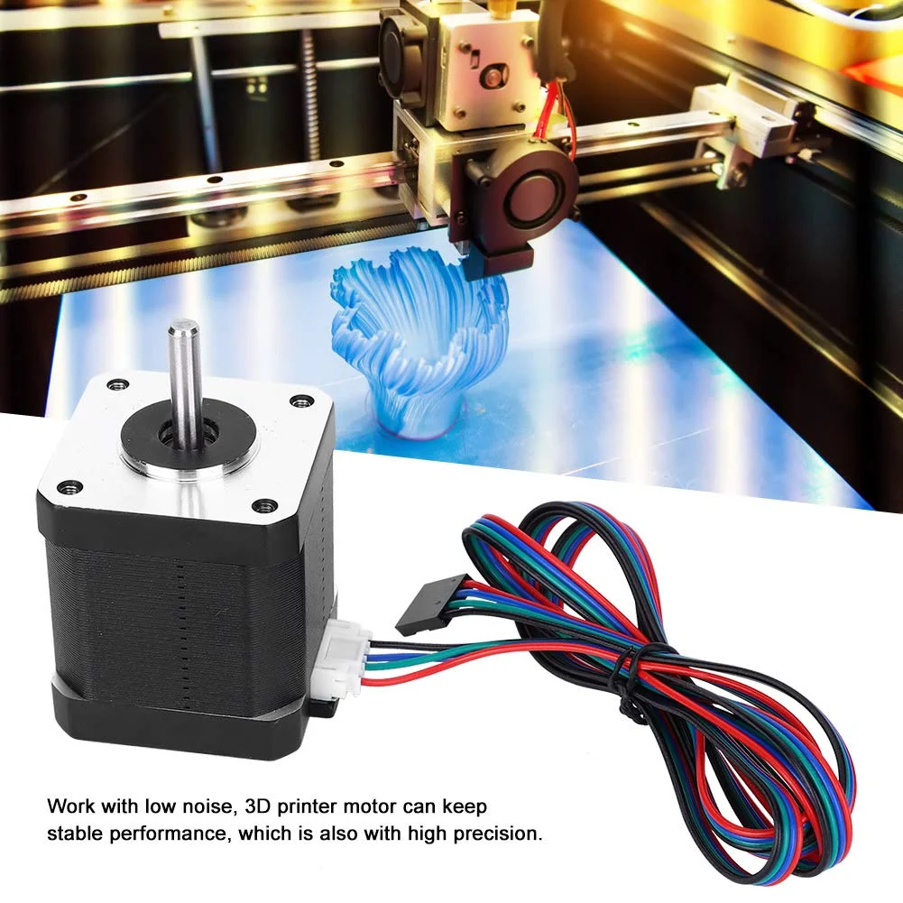 موتور پله ای 17HS8401S، 4 سیم، لوازم جانبی پرینتر سه بعدی، کم صدا، محکم و بادوام برای پرینتر سه بعدی