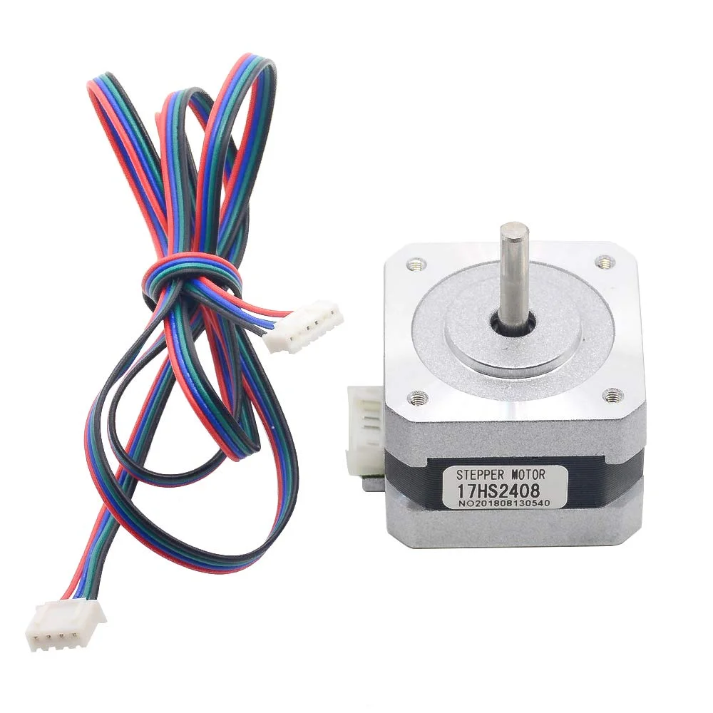 موتور پله ای Nema 17 مدل 17HS2408 با 4 سیم، موتور 42 مدل 42BYGH 0.6A برای دستگاه های لیزر CECNC و پرینتر سه بعدی، بسته 3 عددی