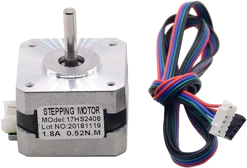 1 عدد موتور پله ای 17HS2408 با 4 سیم، موتور 42 مدل 42BYGH 0.6A برای دستگاه CNC، لیزر و پرینتر سه بعدی
