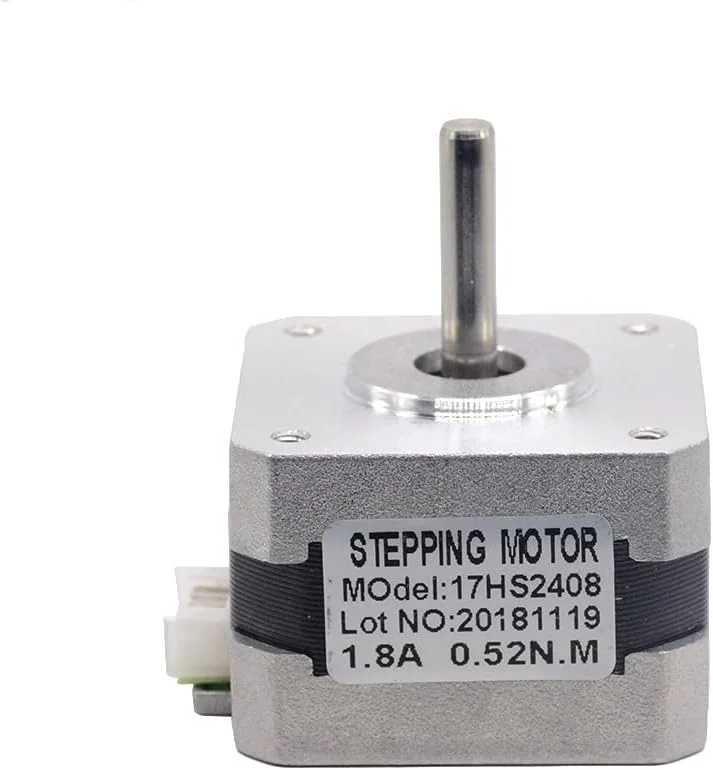 یک عدد موتور پله ای 17HS2408 با شفت گرد، 4 سیم، موتور 42، 42BYGH 0.6A برای دستگاه های CNC لیزری و پرینتر سه بعدی