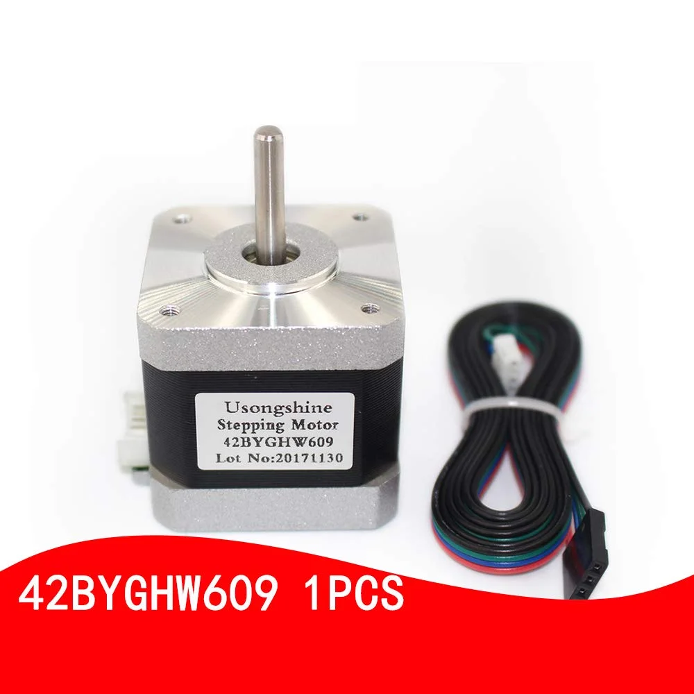 موتور پله ای 4 سیمه 17HS3401, 42SHD0001, 17HS8401S, 17HS6001, 42BYGHW609 با کانکتور برای پرینتر سه بعدی DIY