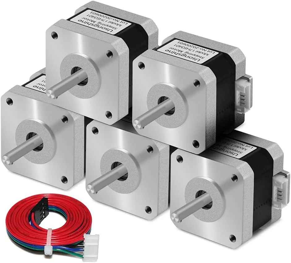 موتور پله ای 17HS3401 با کابل 1 متری، 4 سیم، موتور پله ای 17، موتور 42، 42BYGH 1.0A، موتور CNC لیزری، موتور پرینتر سه بعدی - (استایل: A، قطر شفت: کابل XH2.54)