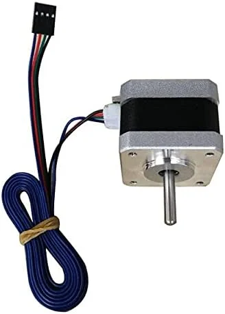 موتور پله ای 17HS3401 با 4 سیم، موتور 42 مدل 42BYGH 1.3A دارای استانداردهای CE ROSH ISO مناسب برای CNC لیزر و پرینتر سه بعدی - (قطر شفت: 5 میلی متر)