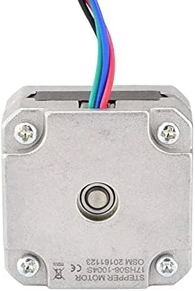 موتور پله ای 17Hs08-1004S با 4 سیم، 20 میلی متر، 1 آمپر، 13Ncm (18.4Oz.In)، موتور 42، استپر 17 برای پرینتر سه بعدی DIY، CNC، XYZ - (قطر شفت: نقره ای)