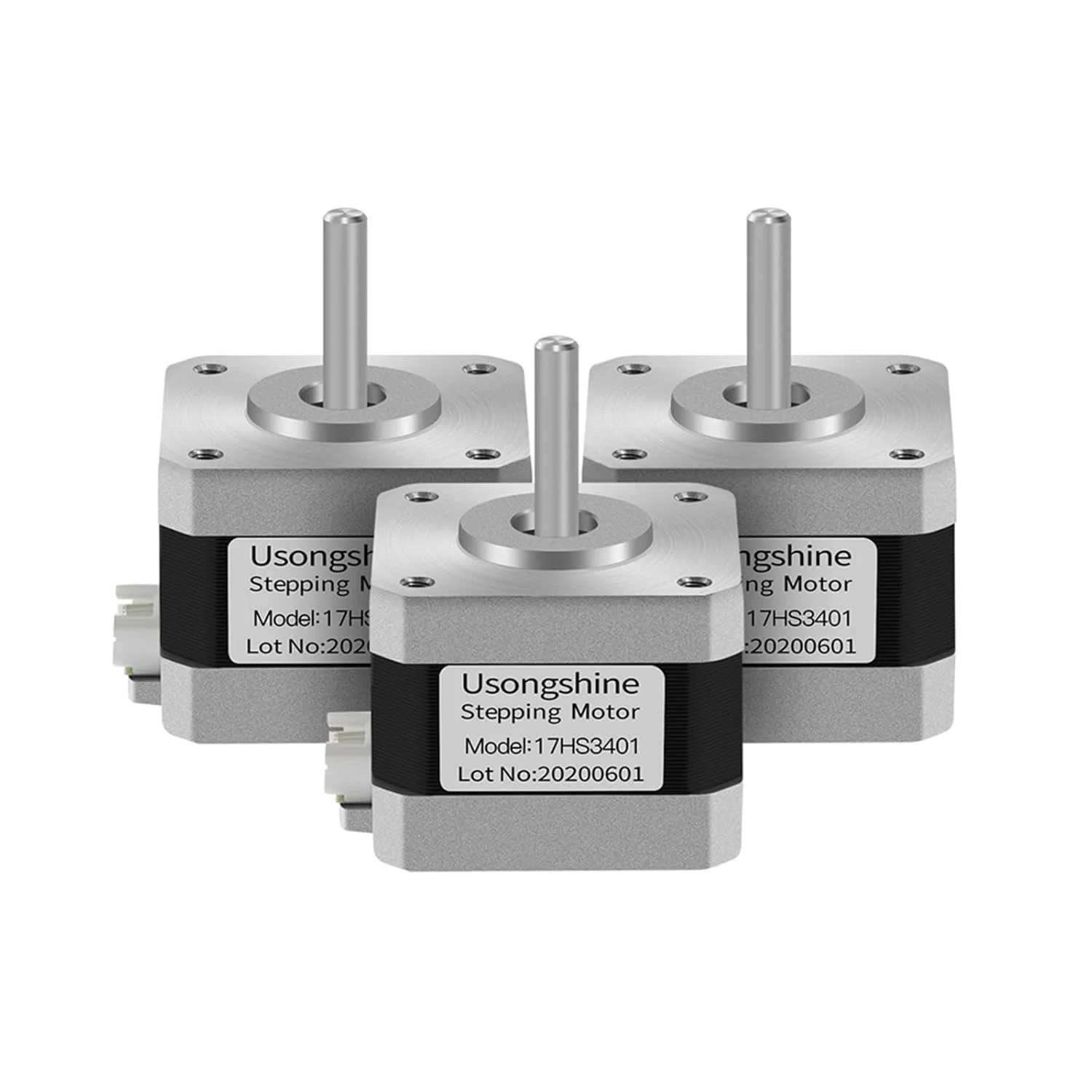 موتور پله ای 17HS3401 مدل 17HS3401S برای اکسترودر موتور 4 سیمه 12V/24V موتور پرینتر سه بعدی برای قطعه پرینتر سه بعدی لیزری (17HS3401-DuPont، 1 عدد)