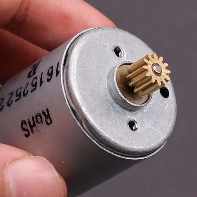 موتور پرینتر DC 12V-24V 10800RPM میکرو سرعت بالا RS-385 + رمزگذار سرعت + دیسک مغناطیسی + چرخ دنده مسی 14T + سیم
