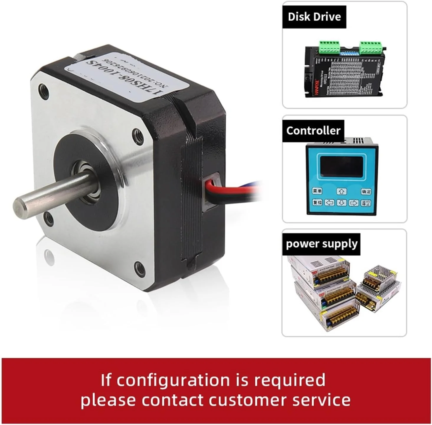 موتور پله ای 17HS08-1004S، 20 میلی متر، 1 آمپر، 16N.cm، موتور پله ای کوتاه 42، 4 سیم، 17HS08-1004S برای اکسترودر CNC، موتور پرینتر سه بعدی، 1 عدد