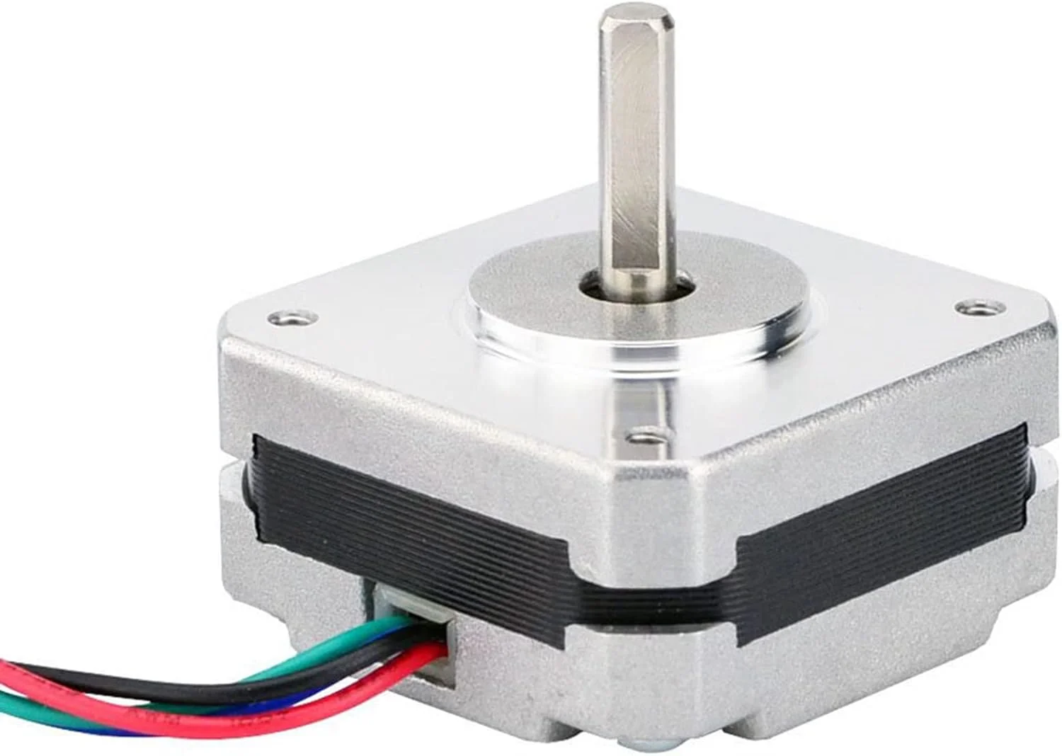 3 عدد موتور پله‌ای 4 سیمه Nema 17 مدل 17Hs08-1004S با طول 20 میلی‌متر، جریان 1 آمپر و گشتاور 13Ncm مناسب برای پرینتر سه بعدی DIY