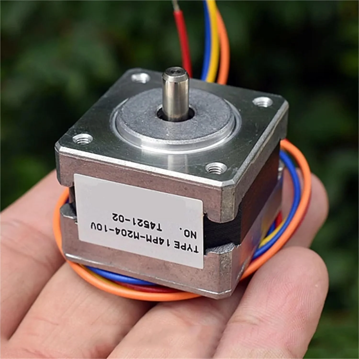 موتور پله ای هیبریدی نازک 2 فاز 4 سیمه 14PM-M204-10V 14 35 میلی متری با شفت 5 میلی متری برای پرینتر سه بعدی، دستگاه CNC، ربات حکاکی 1 عدد