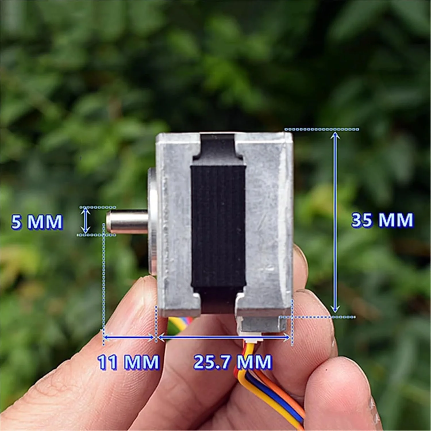موتور پله ای هیبریدی نازک 2 فاز 4 سیمه 14PM-M204-10V 14 35 میلی متری با شفت 5 میلی متری برای پرینتر سه بعدی، دستگاه CNC، ربات حکاکی 1 عدد