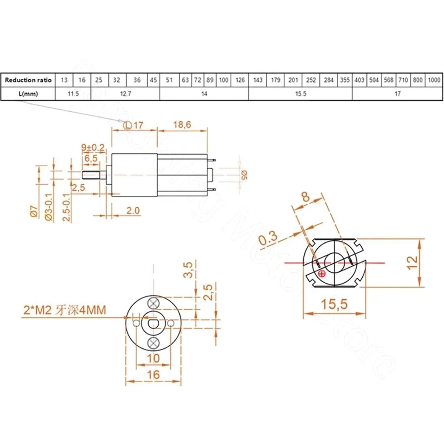 موتور پله ای، موتور گیربکس DC 6V 12V با سرعت 12-923 دور در دقیقه CW CCW موتور گیربکس کاهنده سرعت JGA16-030 موتور الکتریکی لوازم جانبی DIY مدل ماشین قایق برای CNC پرینتر سه بعدی (34 دور در دقیقه، DC6V(06120))