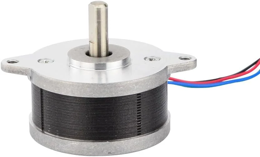 موتور پله ای دو قطبی Nema 14 گرد 0.9 درجه STEPPERONLINE 0.65 آمپر 8Ncm (11.33oz.in) Φ36x19.5mm 4 سیم