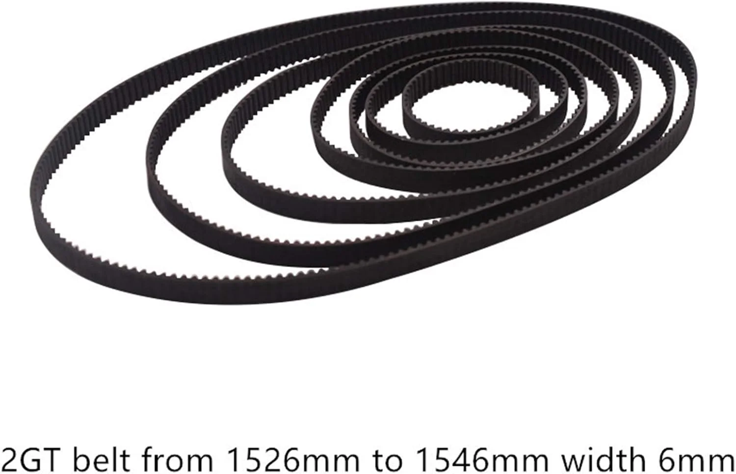 تسمه تایم پرینتر سه بعدی Xianglaa، تسمه تایمینگ GT2 حلقه بسته لاستیکی 2GT، طول 1524 میلی متر، 1540 میلی متر، عرض 6 میلی متر اندازه دقیق (طول: 2GT 1540، عرض: عرض 6 میلی متر)