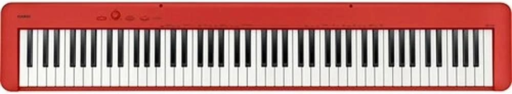 پیانو دیجیتال 88 کلیدی Casio CDP S160 با اکشن چکشی، قابل حمل، با باتری، USB MIDI، دارای 10 صدا، بلندگوی داخلی، قرمز | CDP-S160 RD
